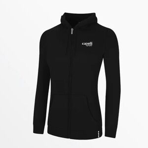 Capelli basics black fleece lined full zip hoodie
